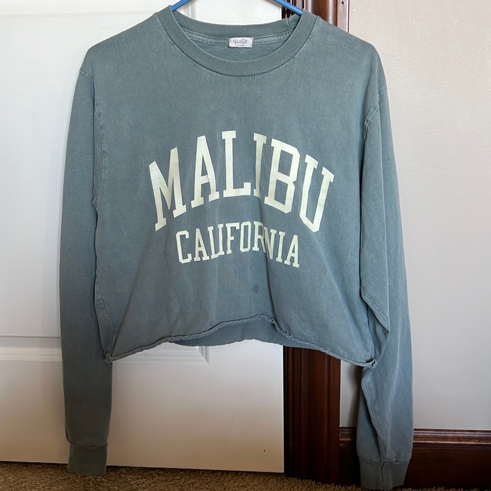 John Galt Long Sleeve Crop Top